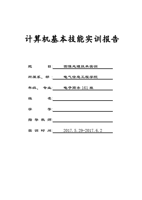 图像处理技术实训报告