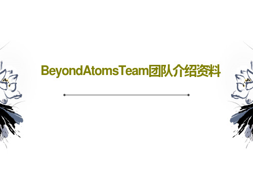 BeyondAtomsTeam团队介绍资料共17页