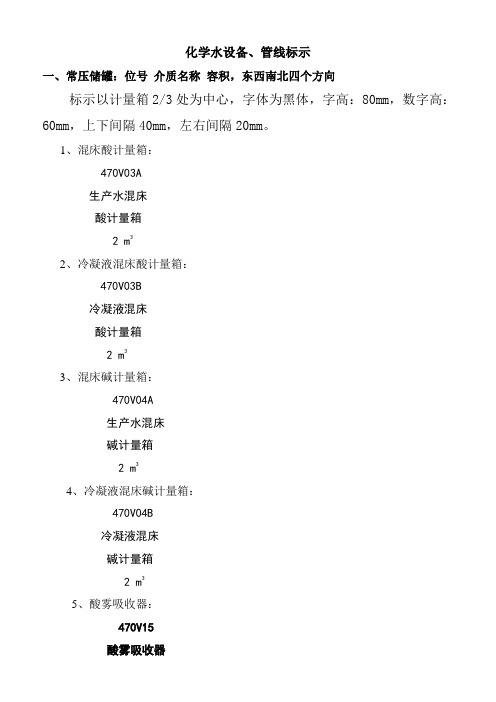 化学水设备管线标示1