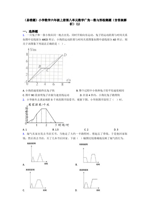 (易错题)小学数学六年级上册第八单元数学广角—数与形检测题(含答案解析)(1)