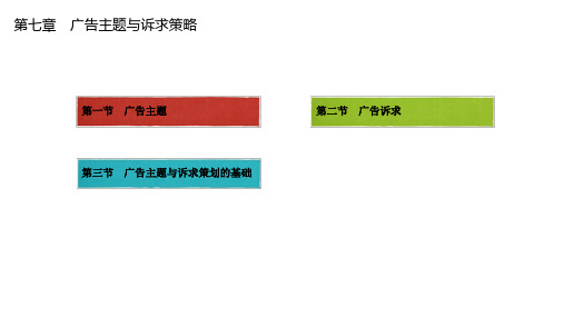 广告理论与实务第七章广告主题与诉求策略