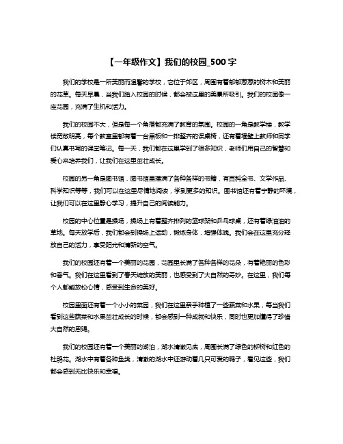 【一年级作文】我们的校园_500字