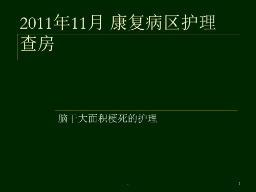 脑干梗死护理查房