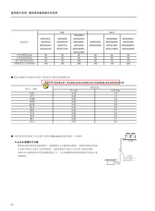 麦克维尔多联机配管资料