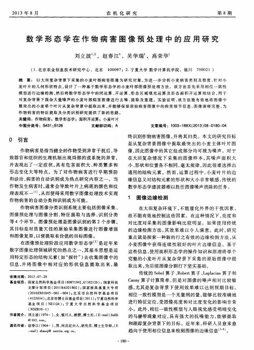 数学形态学在作物病害图像预处理中的应用研究