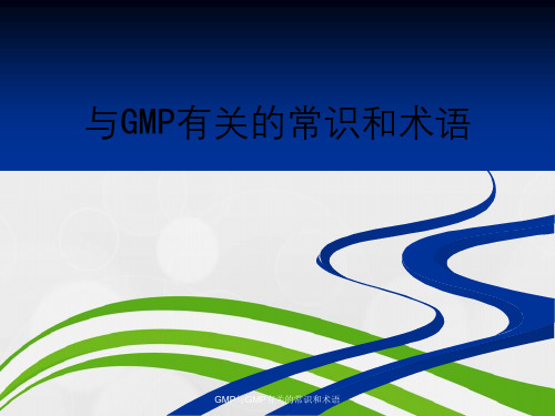 GMP与GMP有关的常识和术语