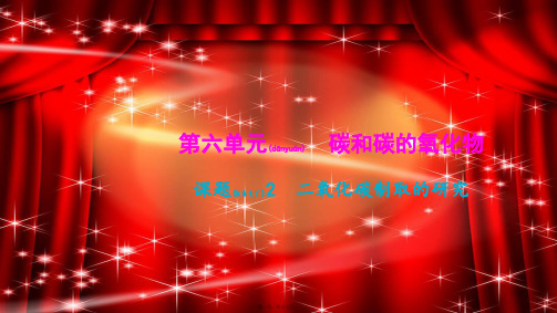 九年级化学上册 第六单元 碳和碳的氧化物 课题2 二氧化碳制取的研究作业