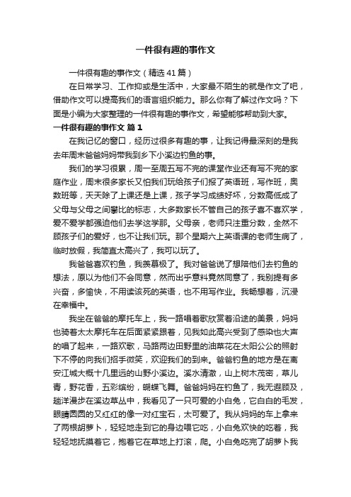 一件很有趣的事作文（精选41篇）