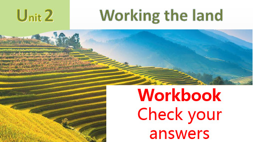 拓展第一册U2workbook answers