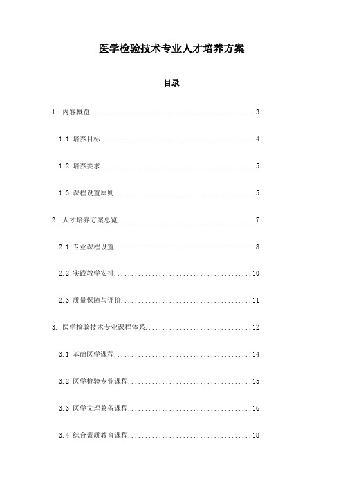 医学检验技术专业人才培养方案