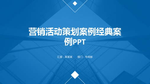 营销活动策划案例经典案例PPT