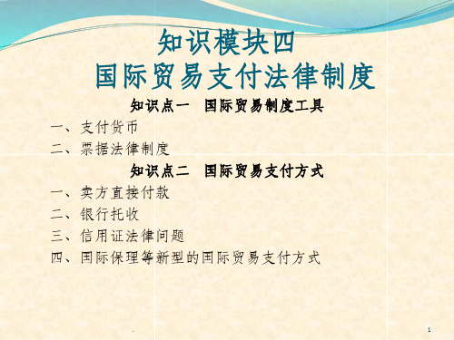 国际贸易支付法律制度ppt课件