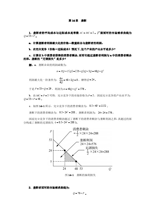 第14章  垄断