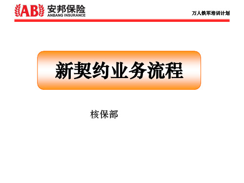 寿险新契约业务流程和投保单填写