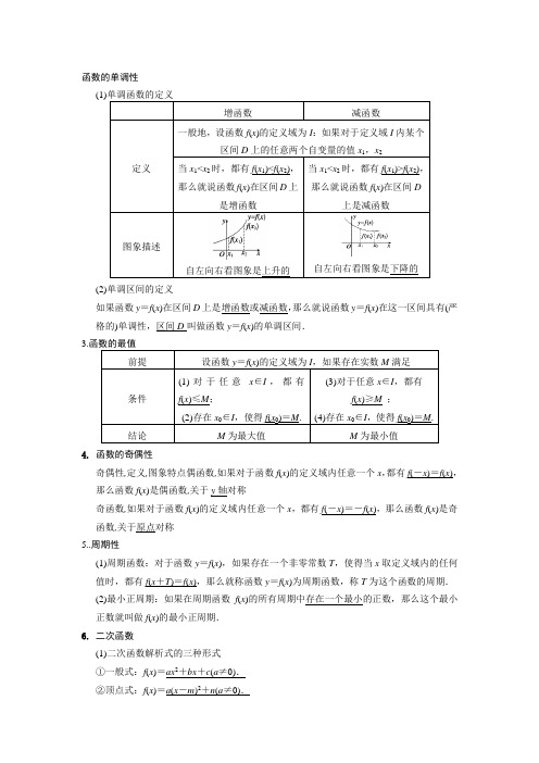 函数的单调性