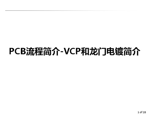 PCB流程介绍-VCP和龙门电镀简介