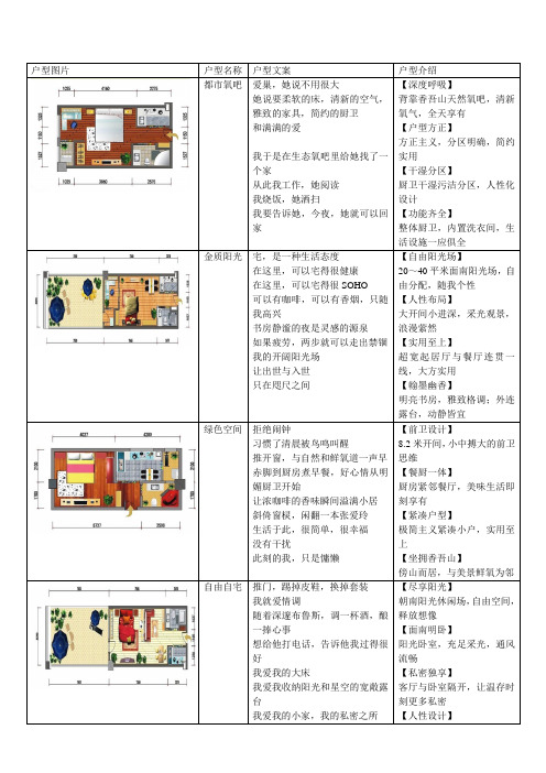 精装小户型文案