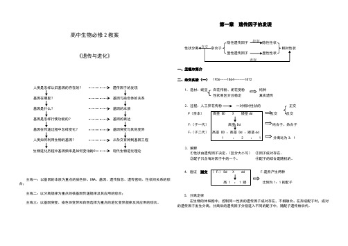 高中生物必修二全套知识结构图