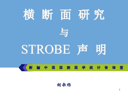 4横断面研究与STROBE声明