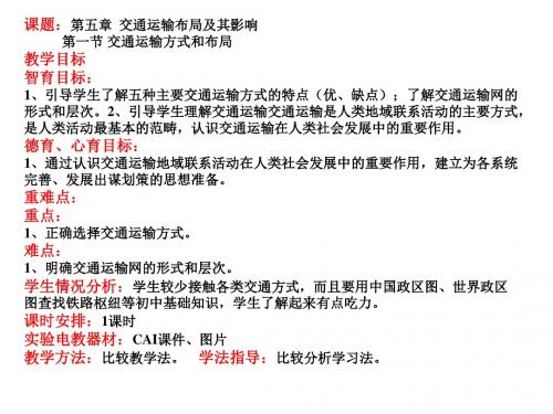 【高中地理】交通运输方式和布局ppt4