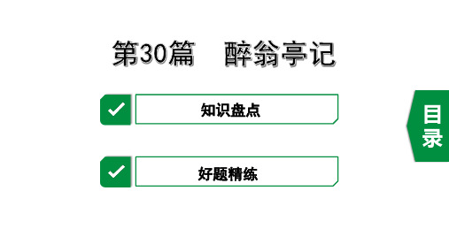 2020年广东中考语文课内文言文梳理第30篇   醉翁亭记