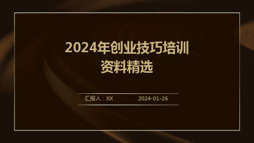 2024年创业技巧培训资料精选