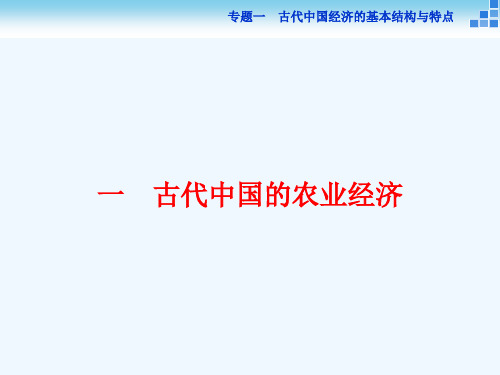 第一节古代中国的农业经济课件