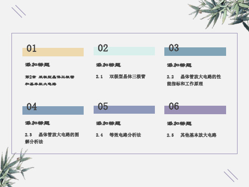 双极型晶体管和基本放大电路