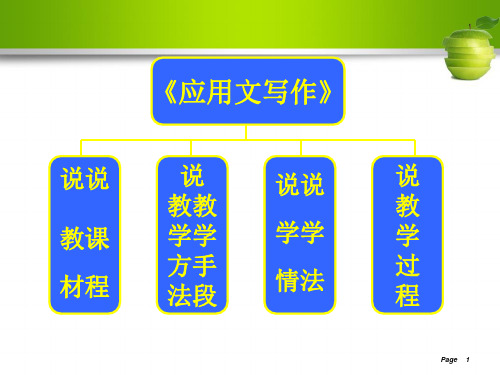 应用文写作说课