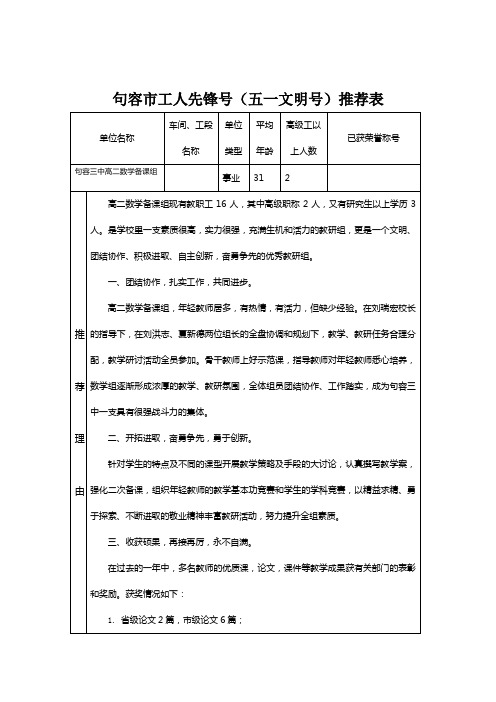 句容市工人先锋号