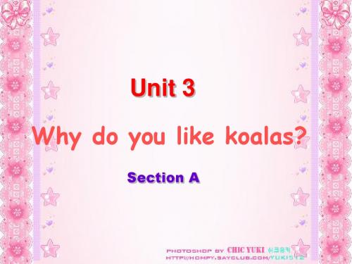 Unit 3 Why do you like koalas  (section A)