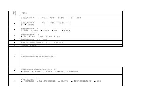 墙体与基础房屋建筑学期末复习资料