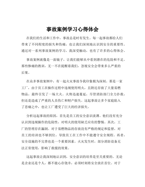 事故案例学习心得体会