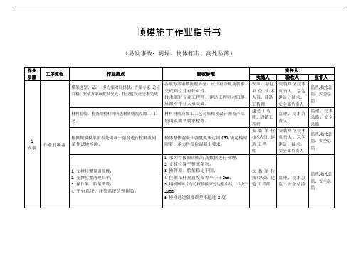 顶模施工作业指导书