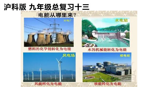 电能从哪里来-2023年中考物理一轮复习沪科版优质教学特色课件