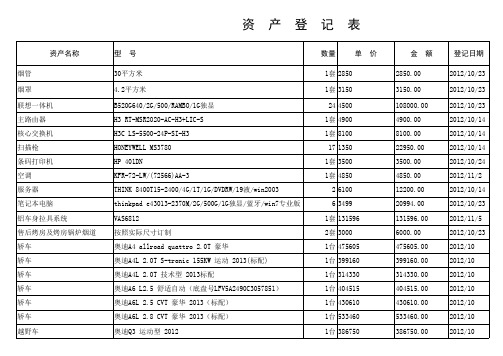 资产登记表12.2