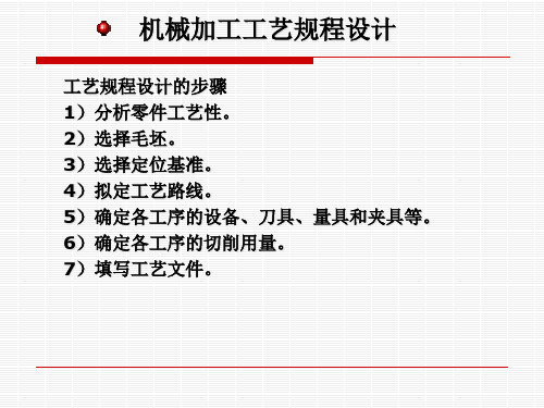 机械加工工艺规程设计(PPT 50页)