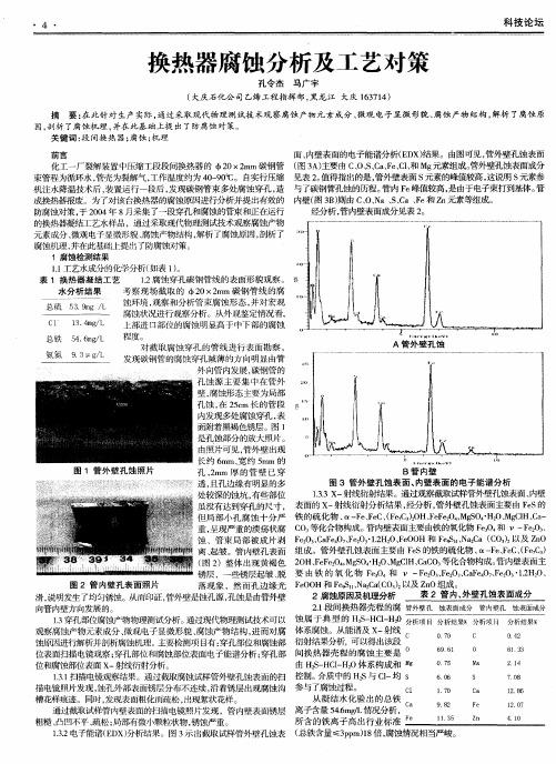 换热器腐蚀分析及工艺对策