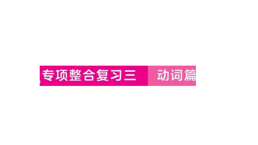 2025年广州中考英语二轮复习语法专项复习课件：专项整合复习三+动词篇