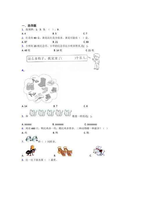 《易错题》小学数学一年级上册第一单元经典习题(专题培优)