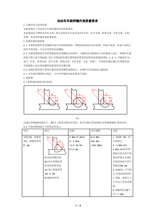 车架焊接标准