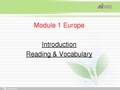 高中英语 Module 1 Europe全1