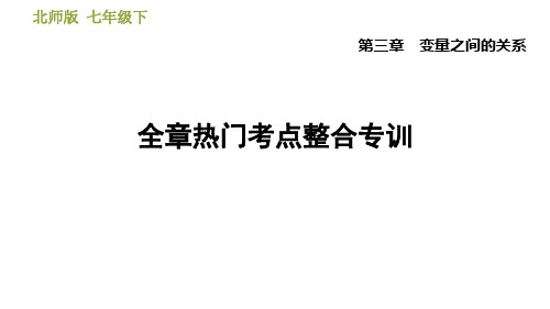 北师版七年级下册数学 第3章 全章热门考点整合专训 习题课件