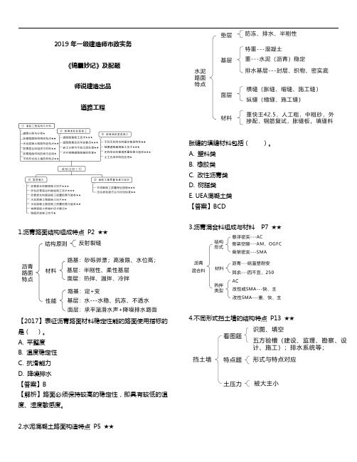 一级建造师市政重点知识笔记