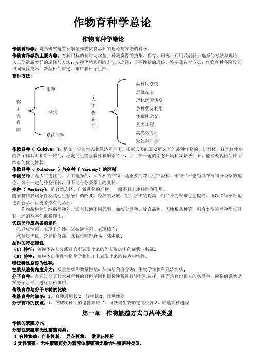 作物育种学 整理