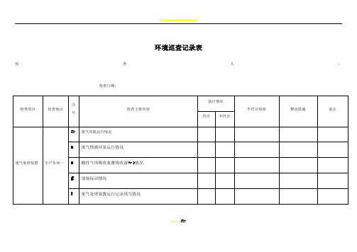 环境巡查记录表