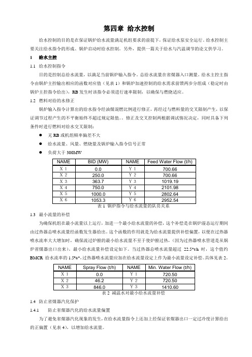 热控培训资料-给水控制