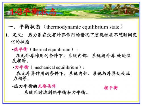 01第一章 基本概念1-3平衡状态