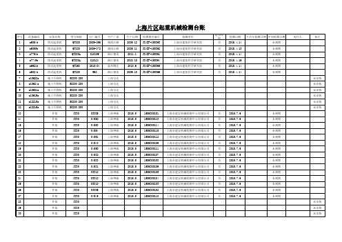 起重机械检测台账