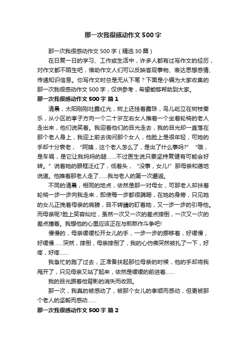 那一次我很感动作文500字